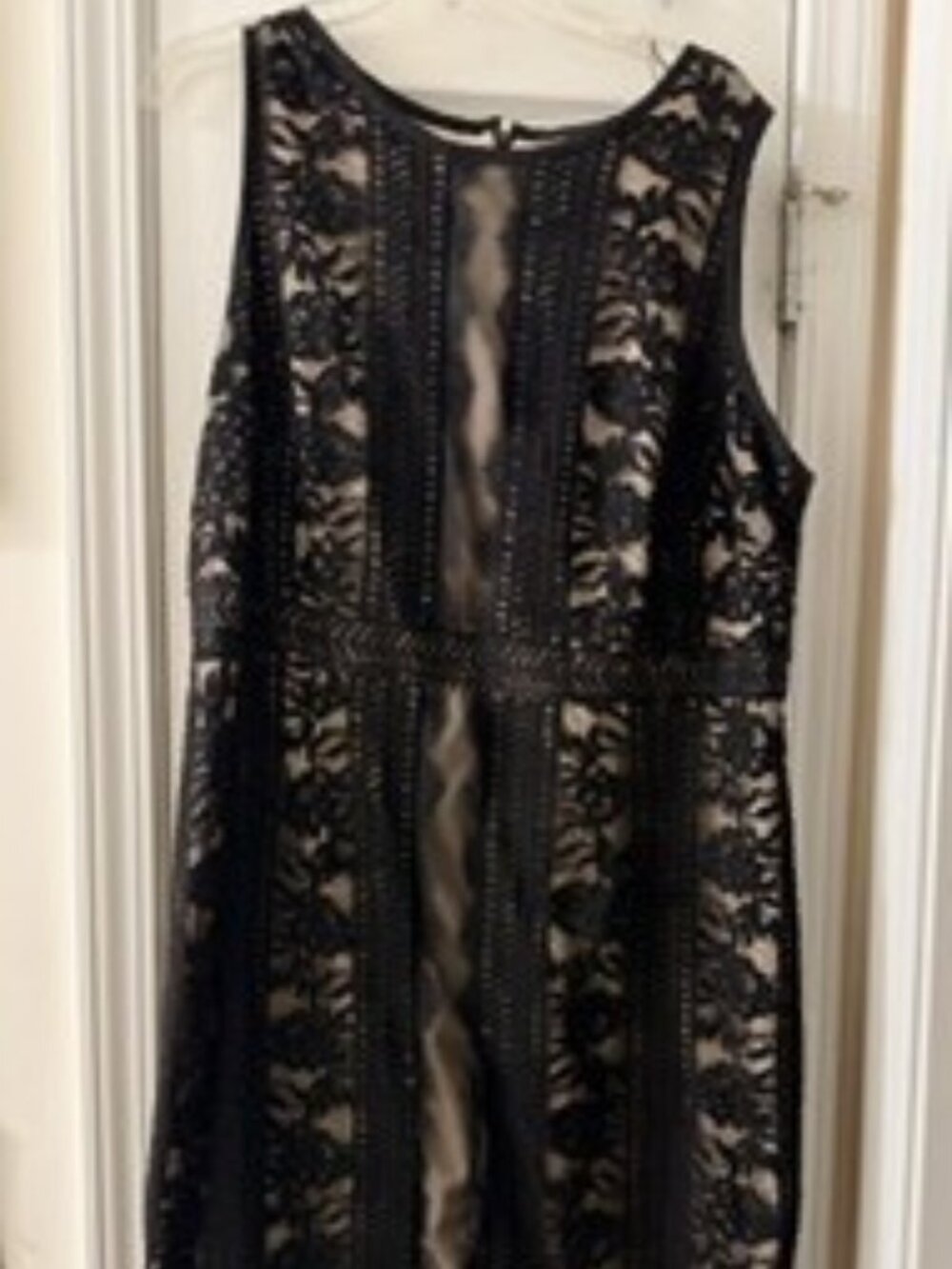 Black Lace with nude underlay